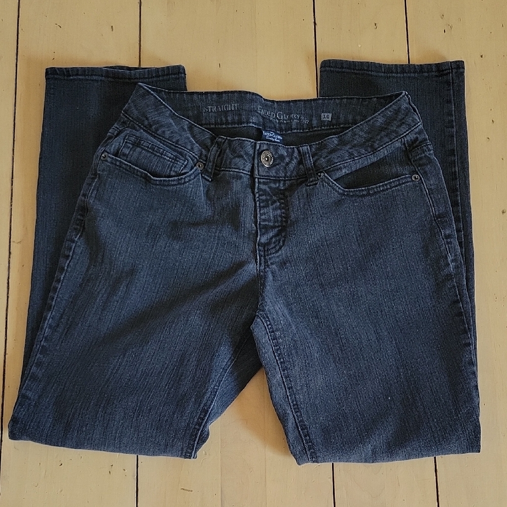Faded Glory Black Denim 10P Straight Style  Jeans